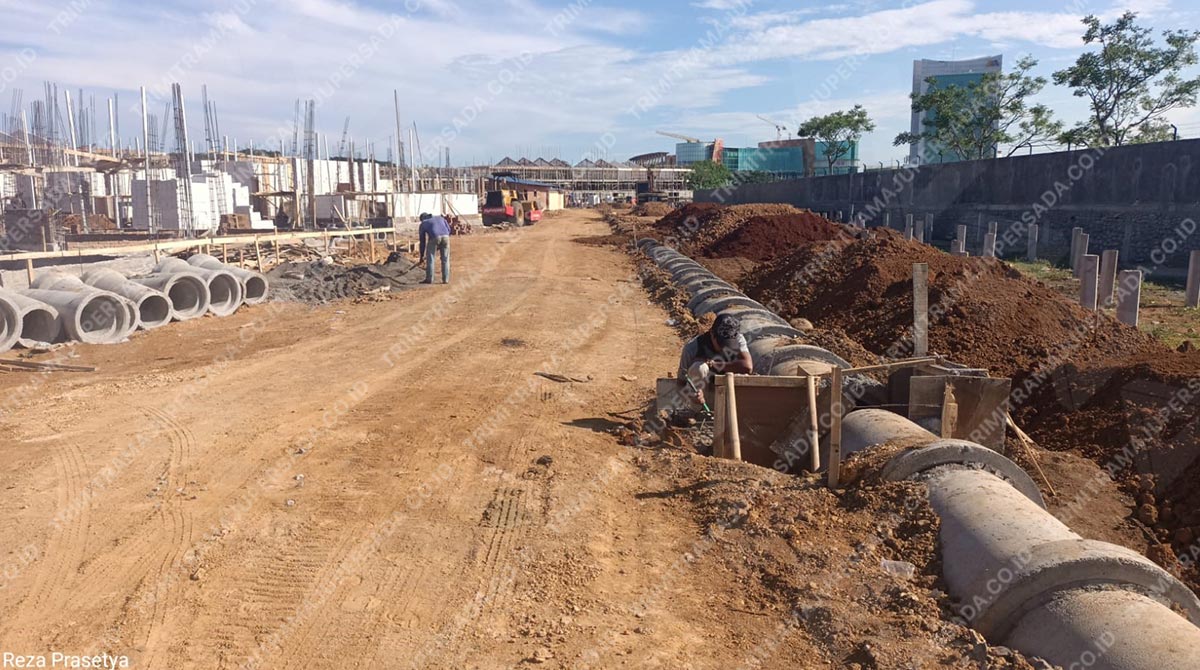 pemasangan saluran beton rcp